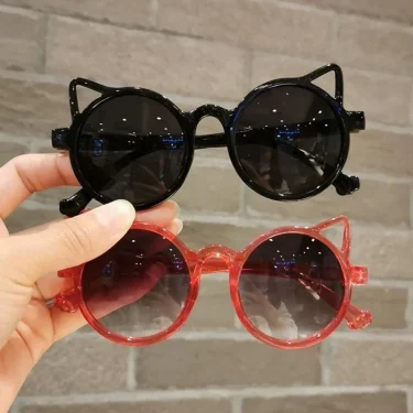 Girls Boys Cute Animal Cartoon Ears Sunglasses Outdoor Sun Protection Children Lovely Vintage Sunglasses Protection Classic Kids 6