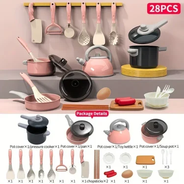 Boys Girls Creative Kitchen Toys Set Simulated Kitchen Toy for Children's Pretend Play Kids Cooking Utensils Playset Gifts 2