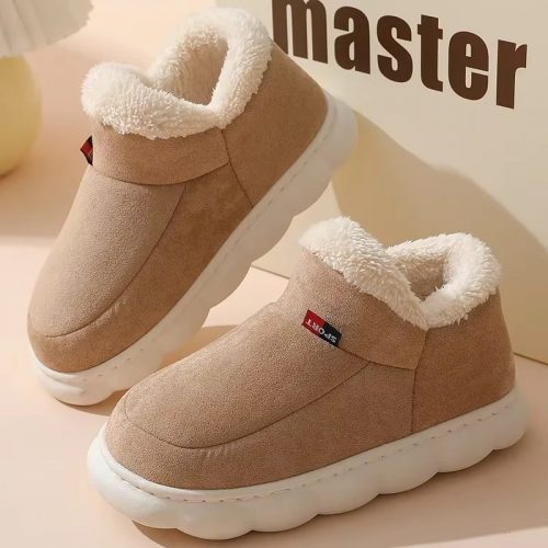 Winter Women Shoes Casual House Shoes For Men Outdoor Warm Cotton Shoes For Women Indoor Plush Padded Slippers Female