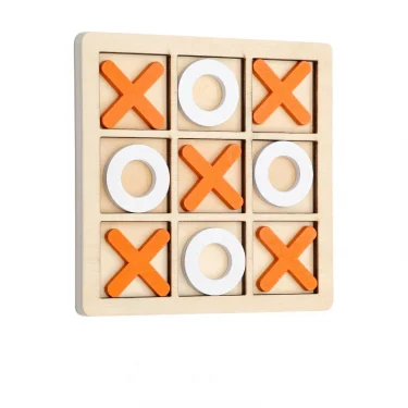 Solid Wooden Tic Tac Toe Board Game - Perfect for Family Fun and Backyard Entertainment! 5