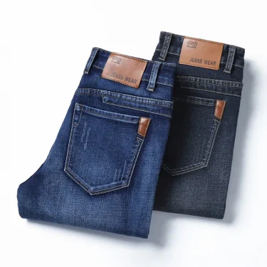Men's New Korean Version Is Soft And Comfortable Stretch Regular Fit Jeans Fashion Casual Cotton Business Black Denim Pants 5