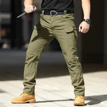 New Summer Tactical Cargo Pants Casual Trousers Men Wear-resisting Multi-Pockets Quick Dry Outdoor Hiking Work Trousers Men 2