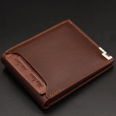 Fashion Men's Wallet PU Leather Short Card Holder Purse for Men Luxury Designer Billfold Male Portable Small Cardholder Wallets 1