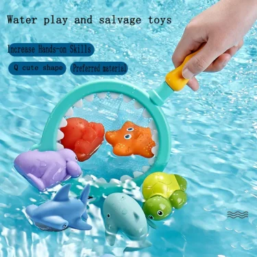 Baby Bath Toys Bathtub Colorful Toys Waterproof Bath Toys for Toddler Infant Boys Girls 0~3years Gift 2