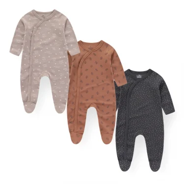 Kiddiezoom 3 Pcs/Lot Autumn Winter Unisex Cartoon Long Sleeve Baby Boy Girl Romper 100%Cotton Soft Newborn Jumpsuits Clothing 3