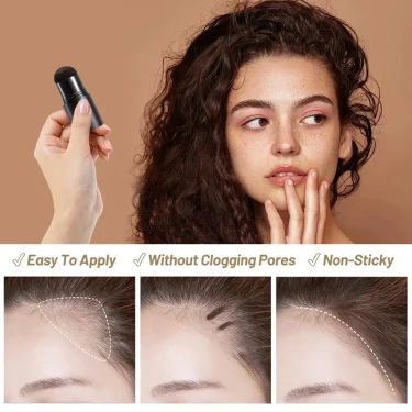 A Multi-Functional Face and Brow Powder To Fill in The Hairline,Portable Hairline Repair Powder for Grey Hair Roots and Thinning 3