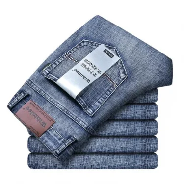 New Jeans Men Classical Jean High Quality Straight Leg Male Casual Pants Plus Size 30-40 Cotton Denim Trousers Ropa Hombre 2
