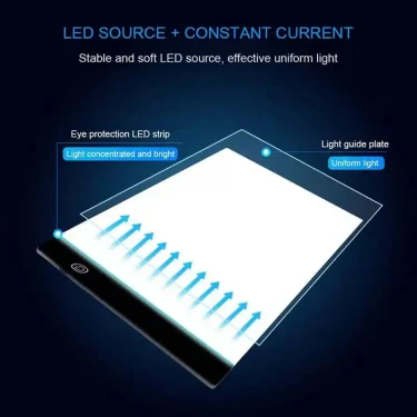 A5 Led Sketching Copying Drawing Board Transparent Light Board Diy Painting Board 3