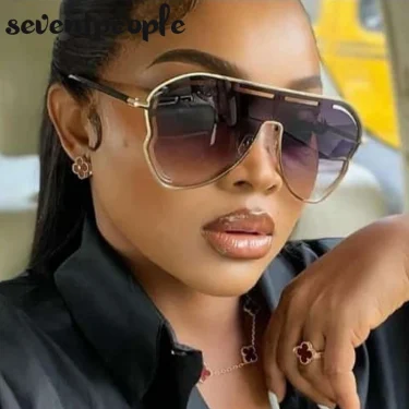 Oversized Square Shield Sunglasses Women Big Frame 2025 Luxury Brand Butterfly One-Piece Sun Glasses For Ladies Eyewear UV400 5