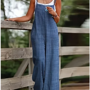 Y2K Summer Simple Pocket Strap Jumpsuit Women Sleeveless Fashion Women's Jumpsuit