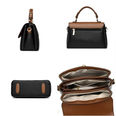 Luxury Large Capacity Multilayer Shoulder Messenger Bag High Quality Leather Handbag Women Designer Crossbody Sac Female Tote 5