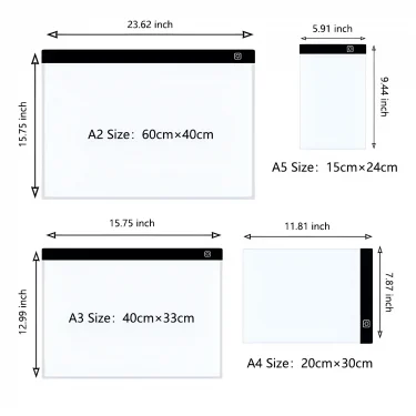 A3/A4/A5 Level Dimmable Led Drawing Copy Pad Board Children's Toy Painting Educational Kids Grow Creative Gifts For Children 2