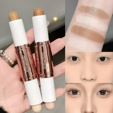 Highlighting&Bronzer Stick Face Brightening Shaping Concealer Pencil 3D Long Lasting Corrector Nose Shadow Contouring Cosmetics 4