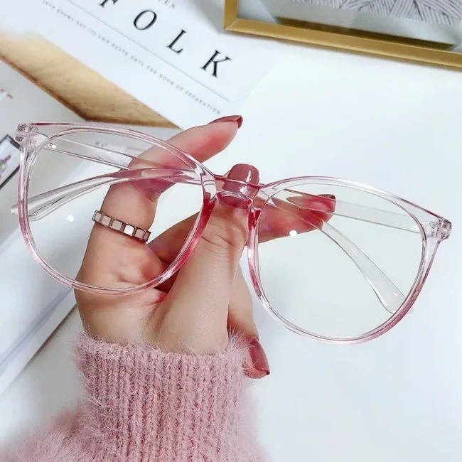 Anti-blue Light Square Glasses Frame Women Men Simple Transparent Optical Eyeglasses Blue-Blocking Compute Spectacles Frames 3