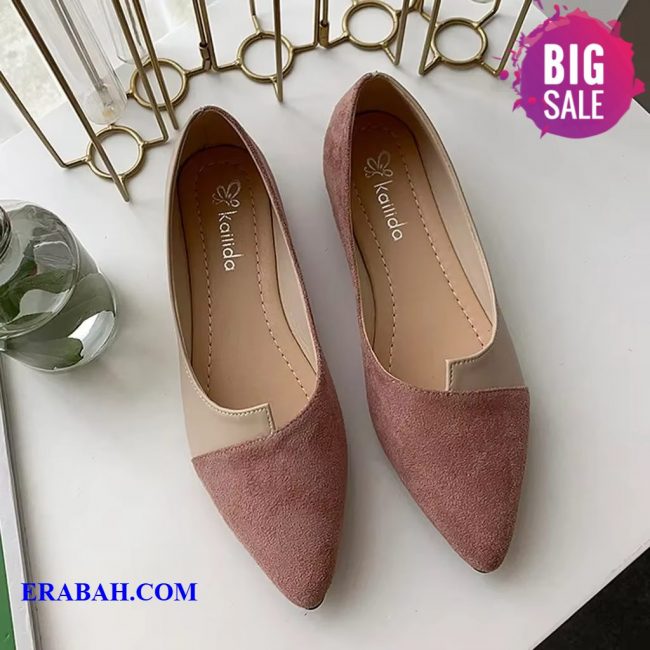 Women Shoes Fashion Splice Color Mule Flats Pointed Toe Ballerina Ballet Flat Slip on Shoe Zapatos Mujer Loafers Size 35-41