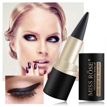 Waterproof eyeliner paste eyeliner quick-drying matte eyeliner single end black solid rich eyeliner pen 6