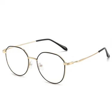 Metal Round Anti Blue Light Glasses Women Men Classic Square Eyeglasses Frames Transparent Computer Glasses Oculos Feminino 5