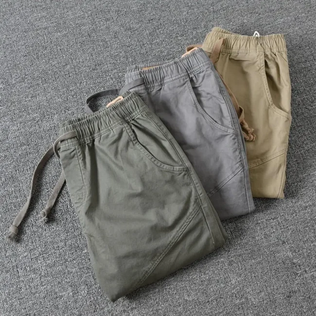 Stylish Joggers Pants Sporty Pure Color Slim Pants Solid Color Male Men Cargo Pants Men Clothes 3