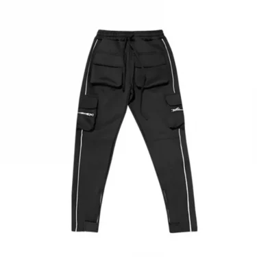 Spring and Autumn Workwear Pants Men's Fashion Brand Elastic Multi-Bag Reflective Straight Sports Fitness Casual Trousers 5