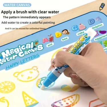 100x80CM Magic Water Drawing Mat Coloring Doodle With Reusable Magic Pens Montessori Painting Board Educational Toys Kids Gifts 3