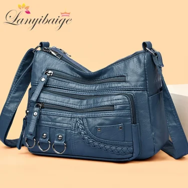 New Ladies Soft Leather Bags High Quality Purses And Handbags Famous Designer Crossbody Shoulder Bag For Women Sac A Main 1