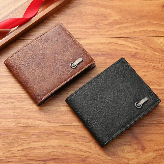 Men's Wallet New Luxury Business Wallets PU Leather Ultrathin Fashion ID Card Holders Paper Money Bag Men Carteira 2
