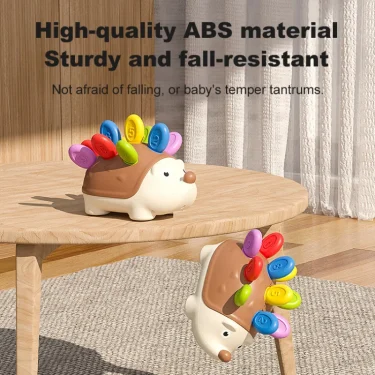Montessori Hedgehog Toys Plug-in Toy Exercise Hands-on Ability 18 Months +, Educational Color Recognition and Number Pairing 2