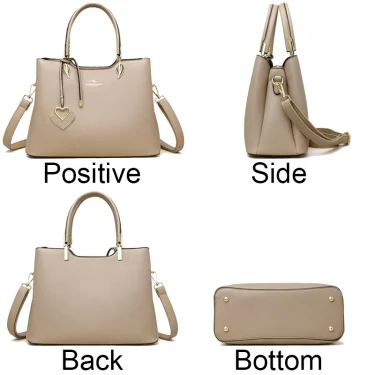 3 Layers Leather Luxury Handbags Women Bags Designer Handbags High Quality Casual Tote Bags For Women Shoulder Bag Sac A Main 3