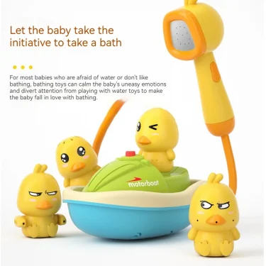 Cute Duck Electric Water Spray Bathroom Bathing Toys Baby Bath Toys Kids Bath And Shower Bathtubs Interactive Boy girl Gifts 2