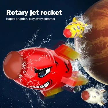 Space Jet Sprinkler Spinning Flying Splash Playing Water Toy Summer Outdoor Water Powered Launcher Kids Bath Toys STEM 6