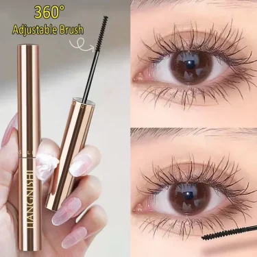 Silk Fiber Matte Mascara Makeup Ultra-Fine Brush Lengthens Eyelashes Waterproof Fast Dry Brown Black Curling Mascara Cosmetic 1