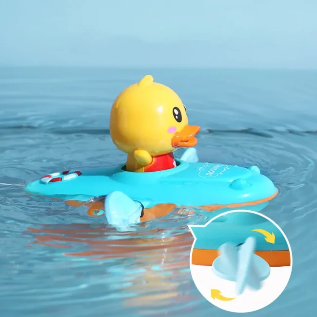 1 Pc Baby Bath Toys Little Yellow Duck Kayak Toy Swimming Pool Bathroom Toy Игрушки Для Детей Іграшки Для Вани Patito De Hule 2