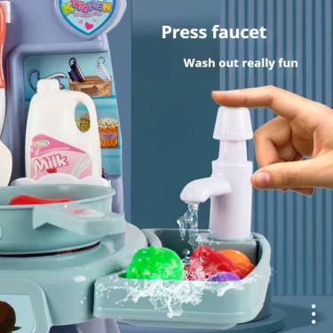Simulated Kitchen Toys Kitchenware Lighting and Sounds Cooking Game Set Children Fun Educational Toy Educational Toy 3