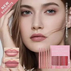 12 Pcs/Set Waterproof Lip Liner Pencil Nude Color Matte Lipliner Moisturizing Long Lasting Lipstick Professional Makeup Lip Tint 3