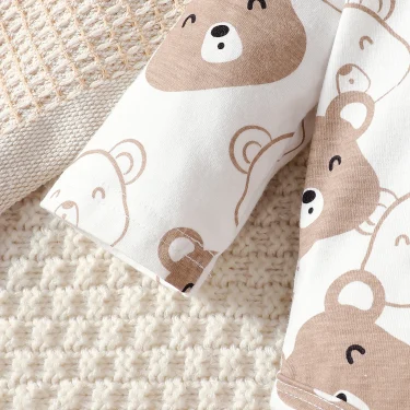 0-9 Months Baby Boy Set Little Bear Long Sleeve Bodysuit+Pants+Hat+Socks 4pcs/Set Baby Spring Autumn clothing Newborn set 5