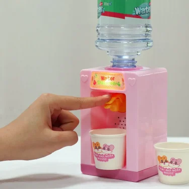 Children's Mini Fun Water Dispenser Electric Acousto-optic Simulation House Drinking Machine Baby Kitchen Toy Children Gift 3