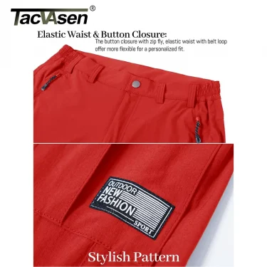 Summer Quick Dry 3/4 Capri Pants Men's Casual Multi-Pockets Lightweight Shorts Outdoor Hiking Cargo Nylon Pants Workout 4