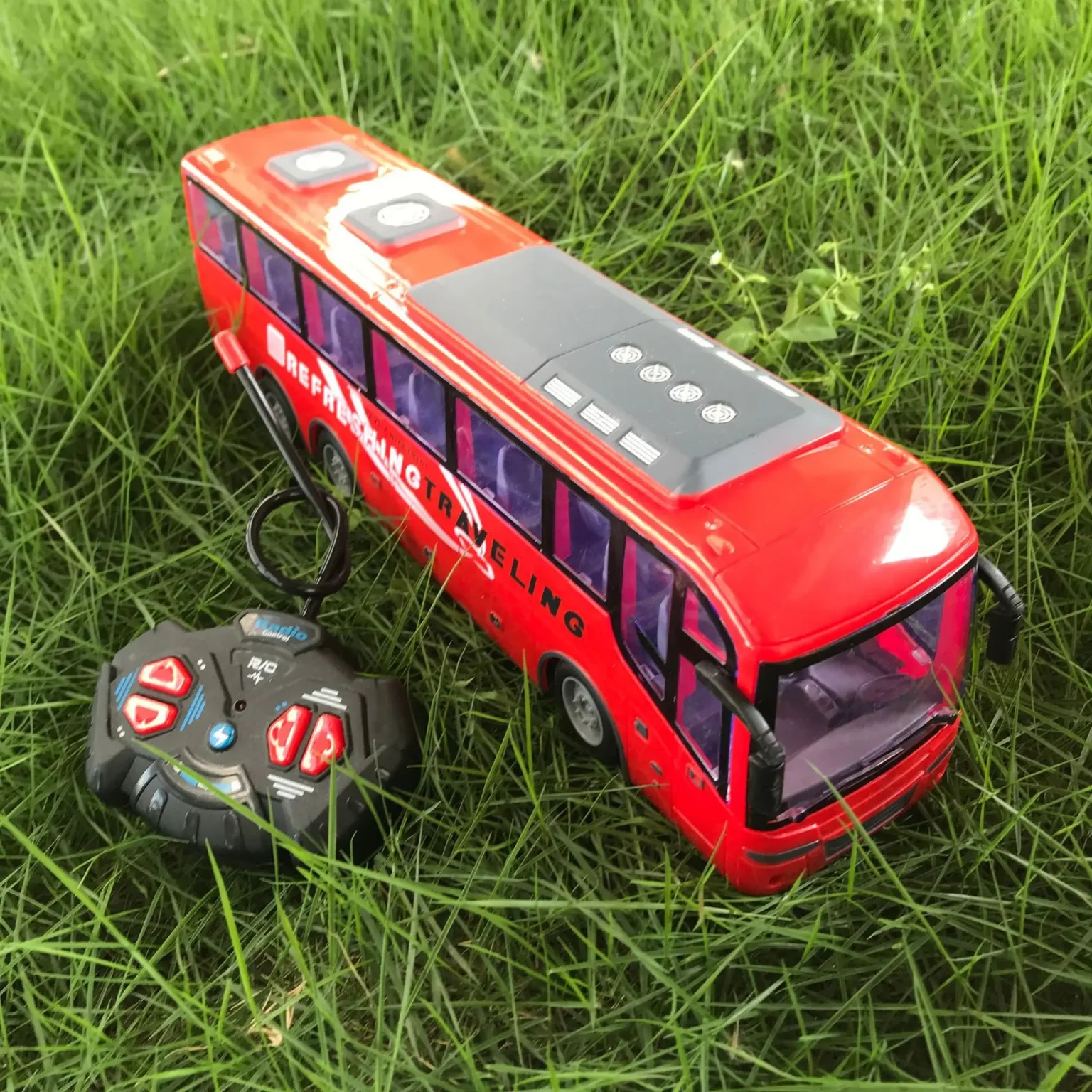 Rc Large Electric Bus Radio Controlled Car Tour Bus School Bus Model With LED Radio Control Machine Boy Toy Christmas Gift 3