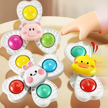 Baby Sucker Spinning Toys Children Bath Montessori Education Rotating 3 Years Bathroom Toys for Toddler Infant Toys for Baby 3