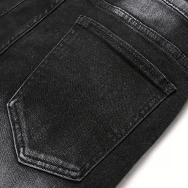 Men's Stretchy Denim Jeans For Men Simple Slim Casual Straight Fashion Classic Pants Cargo Denim Jeans Solid Streetwear Trousers 4