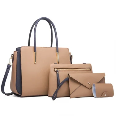 TRAVEASY 2024 Designer Bags Luxury 4 Pcs Set Women's Shoulder Bag Candy Color Hard PU Leather Elegant Ladies Purses and Handbags 3