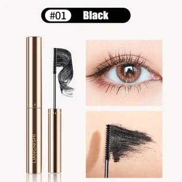 Silk Fiber Matte Mascara Makeup Ultra-Fine Brush Lengthens Eyelashes Waterproof Fast Dry Brown Black Curling Mascara Comestic 5