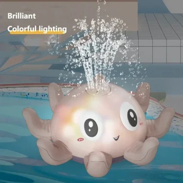 Baby Bath Toys Electric Octopus Automatic Sprinkler Bathtub Toy ​Swim Pool Bathing Toys with Music LED Light For Kids Gift 4