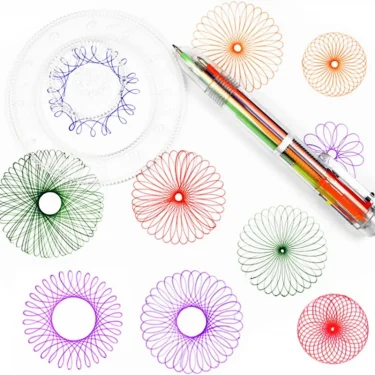 22/4/1PC Spirograph Ruler Drawing Scratch Painting Toys Interlocking Gears Wheels Painting Drawing Accessories Educational Toy 3