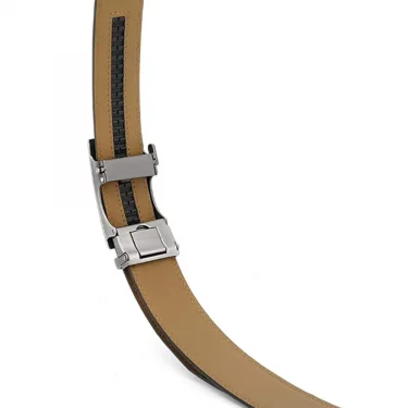 JACNAIP Men Belt Genuine Leather Belts for Automatic Buckle Black Brown Men's Belts Without Buckle Cowskin 3