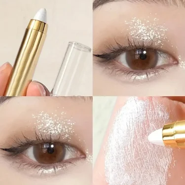 Double-sided Eyeshadow Stick - Highlighter & Brightening Pen with Pearly Glitter & Matte Finish 4