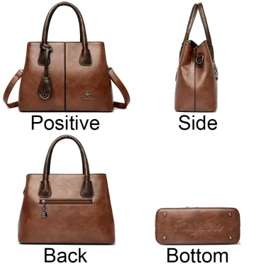 3 layers Large capacity Womens Bag Casual Tote Bag Leather Shoulder Bags Luxury Handbags Women Bags Designer Women Crossbody bag 3