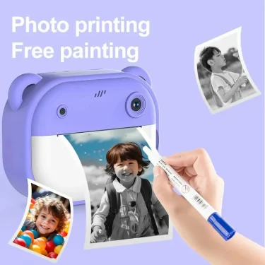 Children Digital Camera Instant Print for Kids Thermal Print Camera Instant Photo Printing Camera Video Toys+32G Memory Card 3