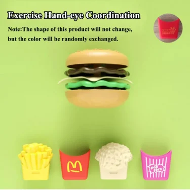Kids Mini Kitchen Toy Pretends Play Simulated Food Hamburger Cookie Miniature Accessories for Children Girl Educational Gift 6