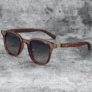 New Men Vintage Wooden Frame Sunglasses Classic Sun Glasses Men Polarized UV Protection Driving Eyewear Outdoor Shades Goggles 3